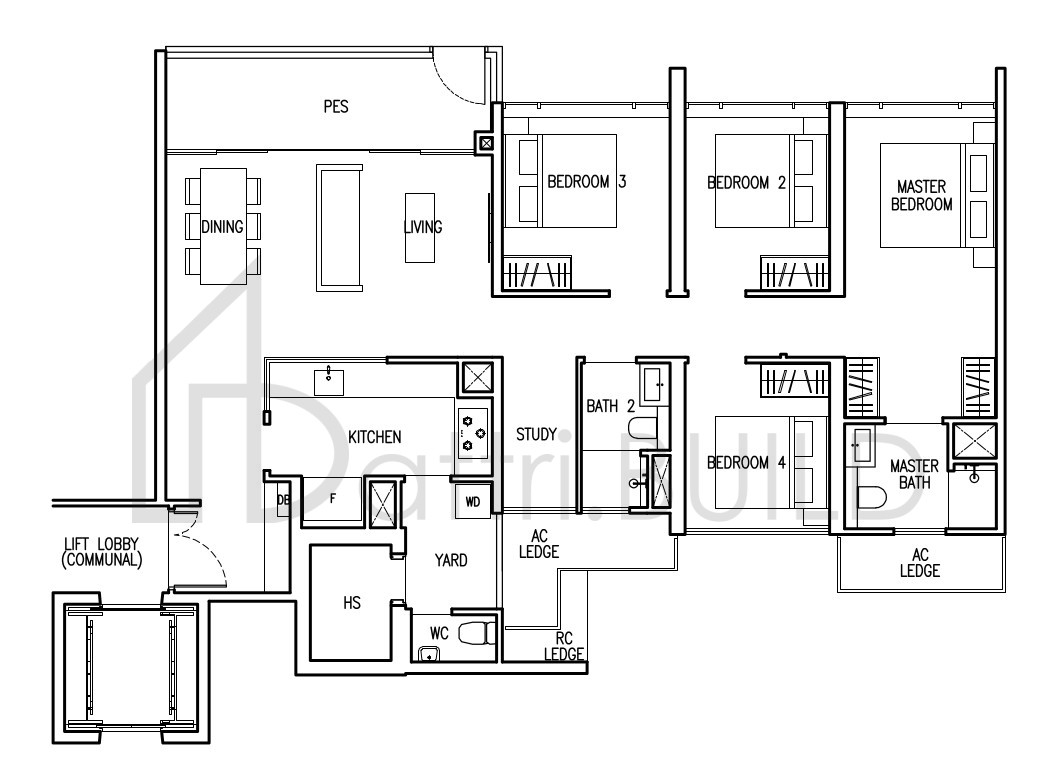 THE COMMODORE D4a floorplan (watermarked)
