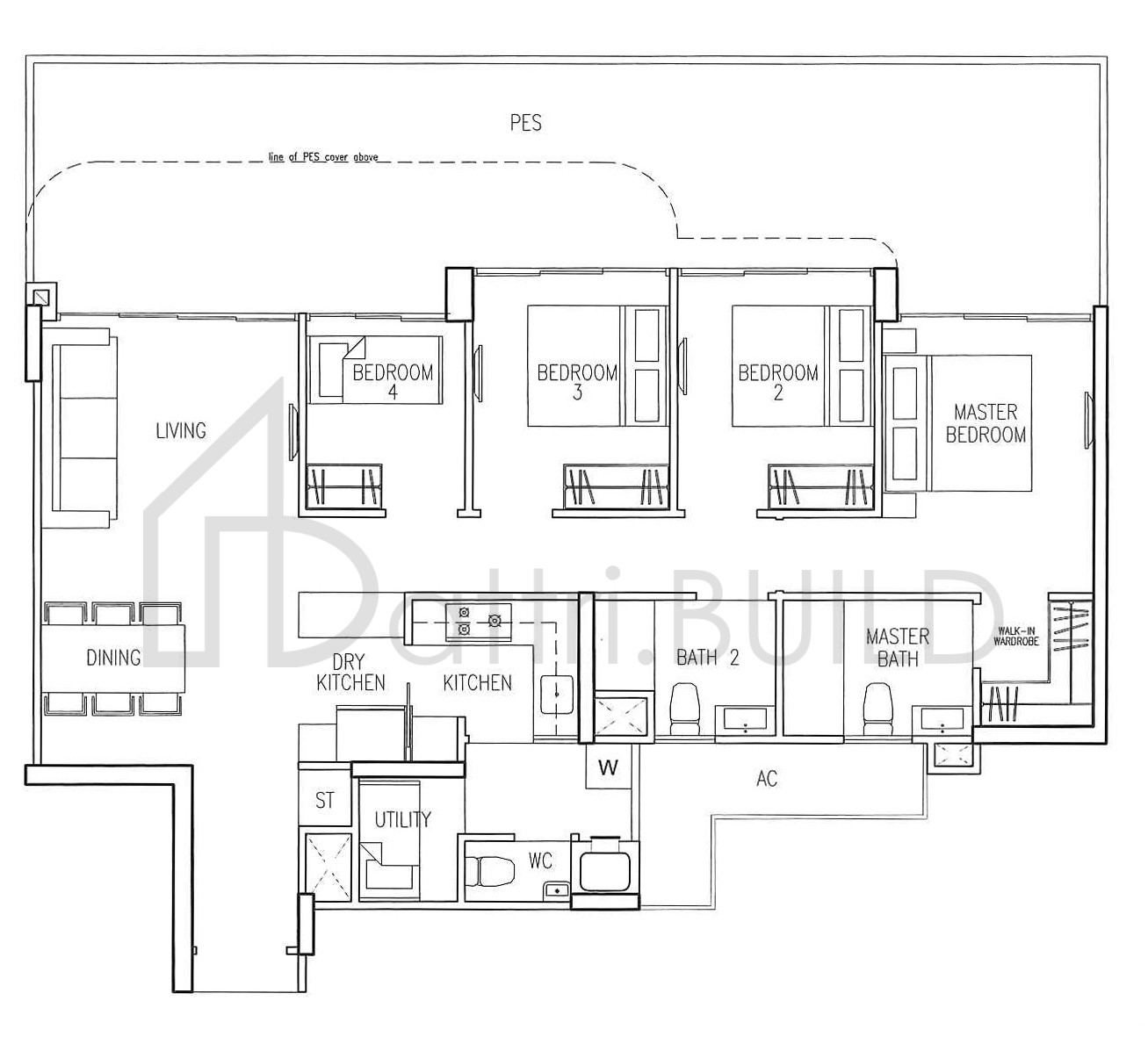 RIVERSOUND RESIDENCE D2bp floorplan (watermarked)
