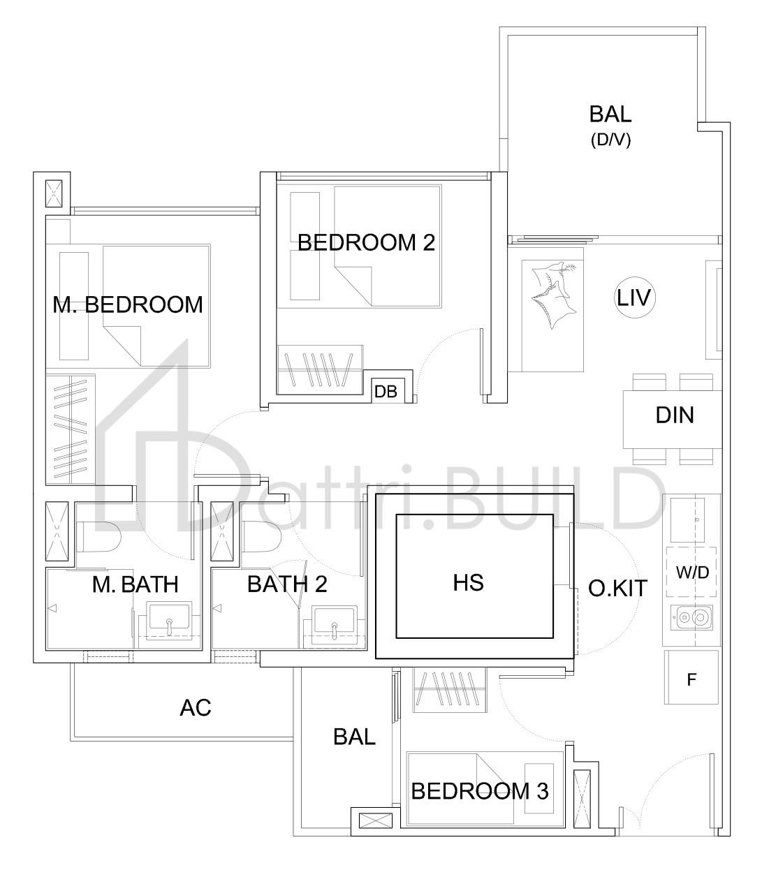 UPTOWN @ FARRER C1 floorplan (watermarked)