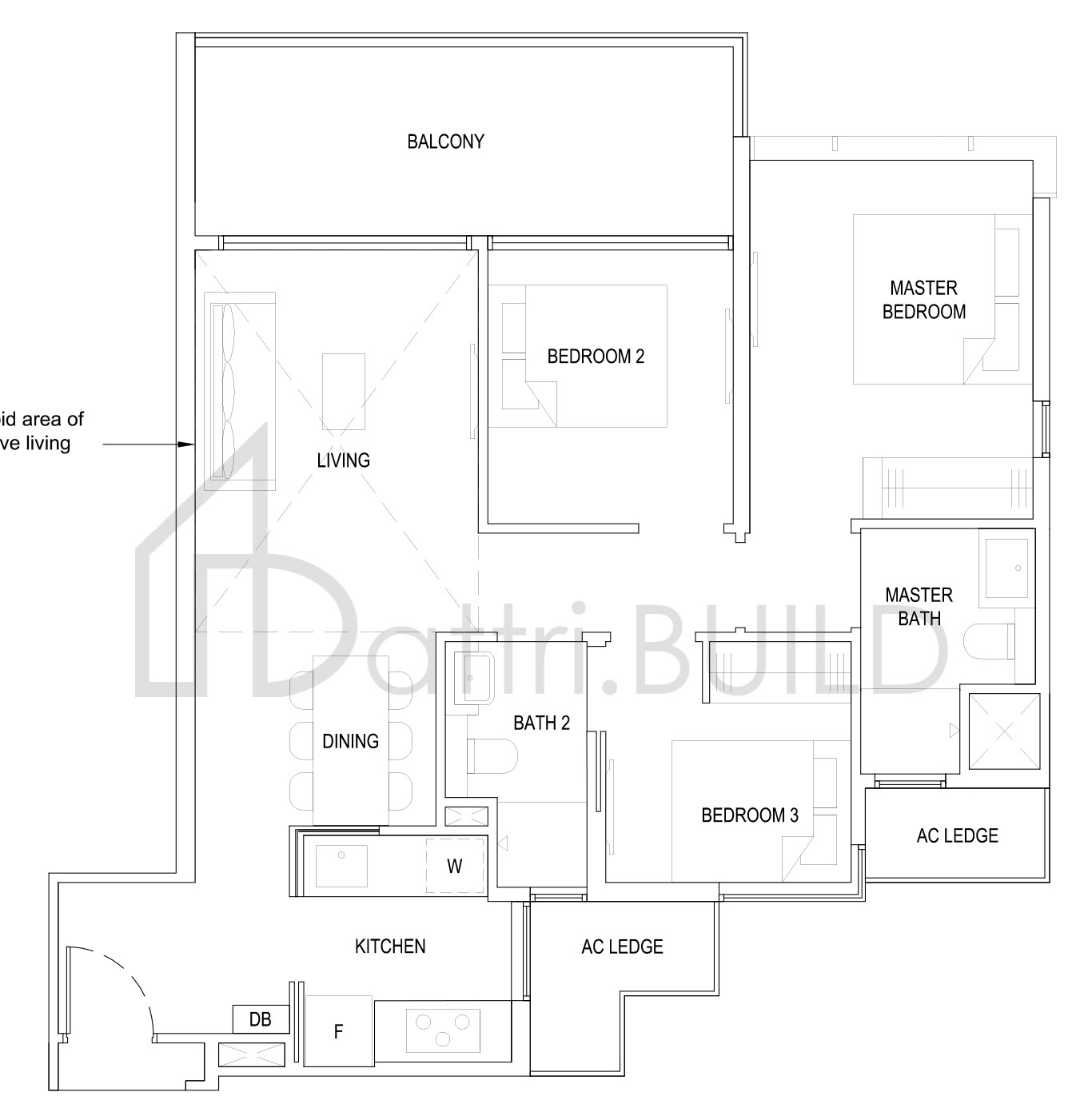 THE FLORENCE RESIDENCES 3C7(PH) floorplan (watermarked)