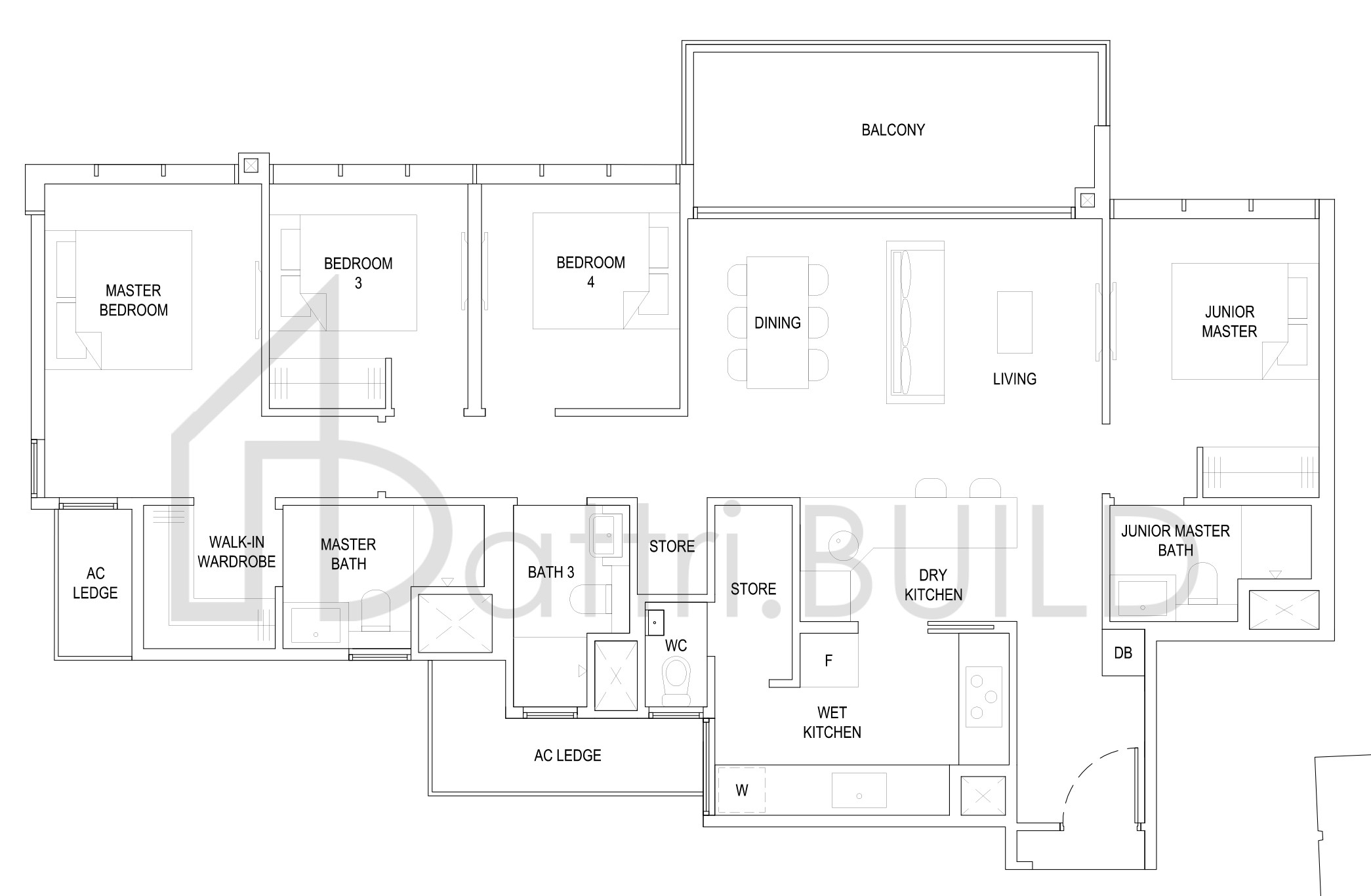 THE FLORENCE RESIDENCES 4D1a floorplan (watermarked)