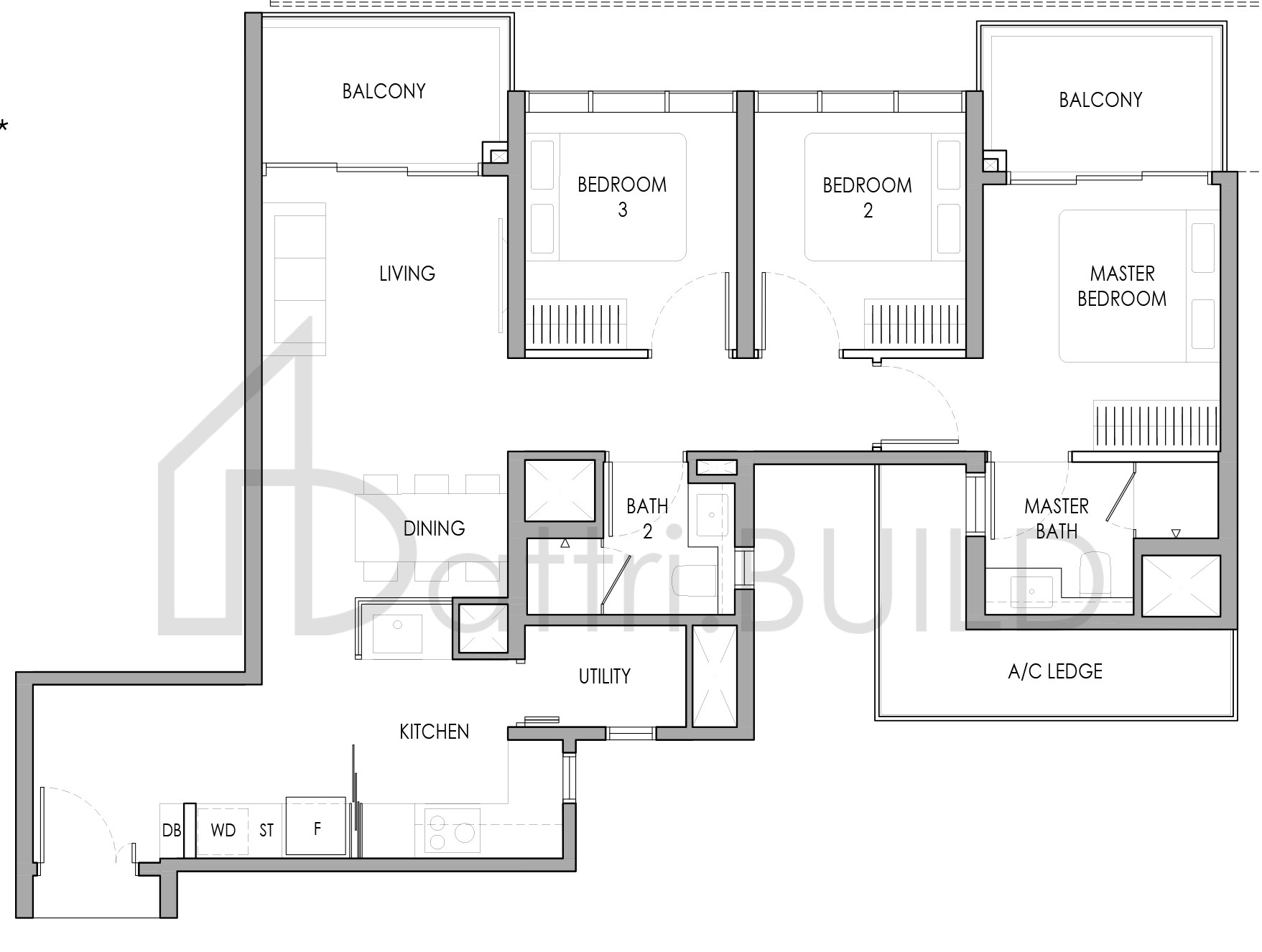 SENGKANG GRAND RESIDENCES C3Pa floorplan (watermarked)