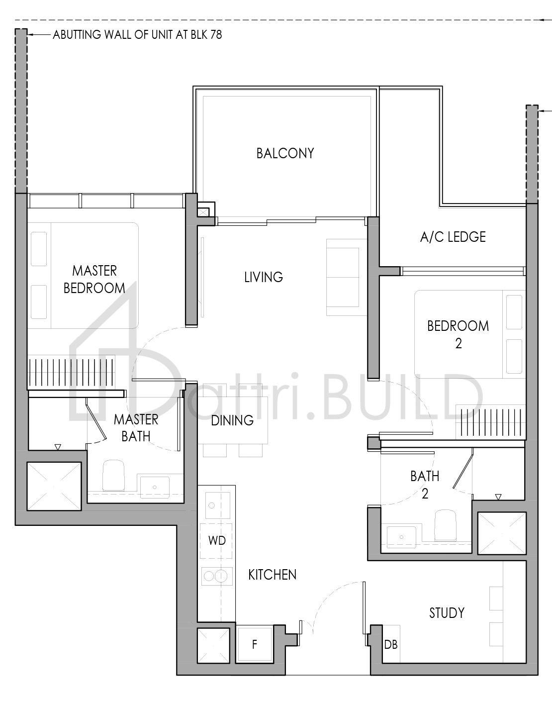 SENGKANG GRAND RESIDENCES B6PS floorplan (watermarked)