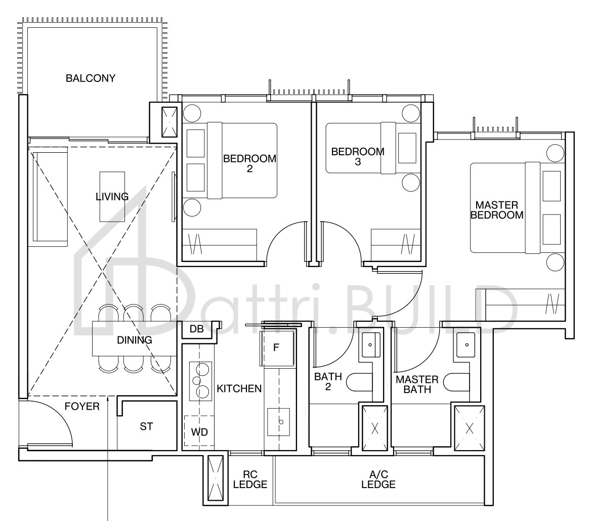KI RESIDENCES AT BROOKVALE C1-P floorplan (watermarked)