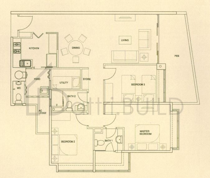 THE RAINTREE C6c-p2 floorplan (watermarked)