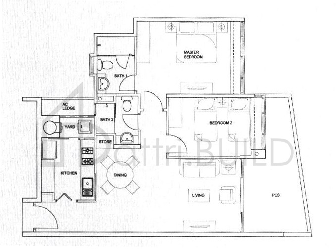 THE RAINTREE A1a-p floorplan (watermarked)