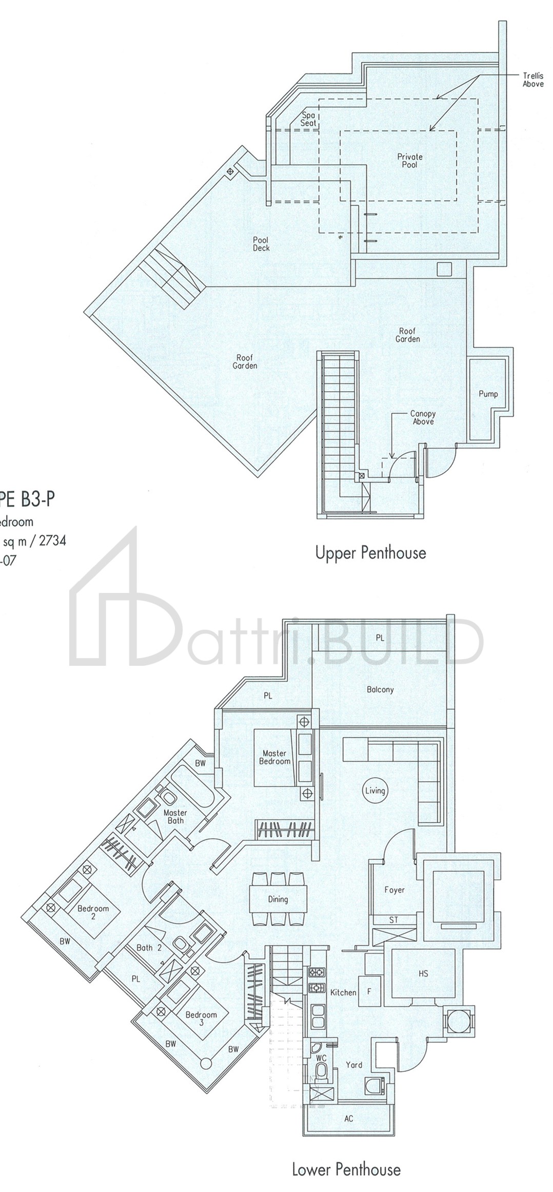 THE BEVERLY B3-P floorplan (watermarked)