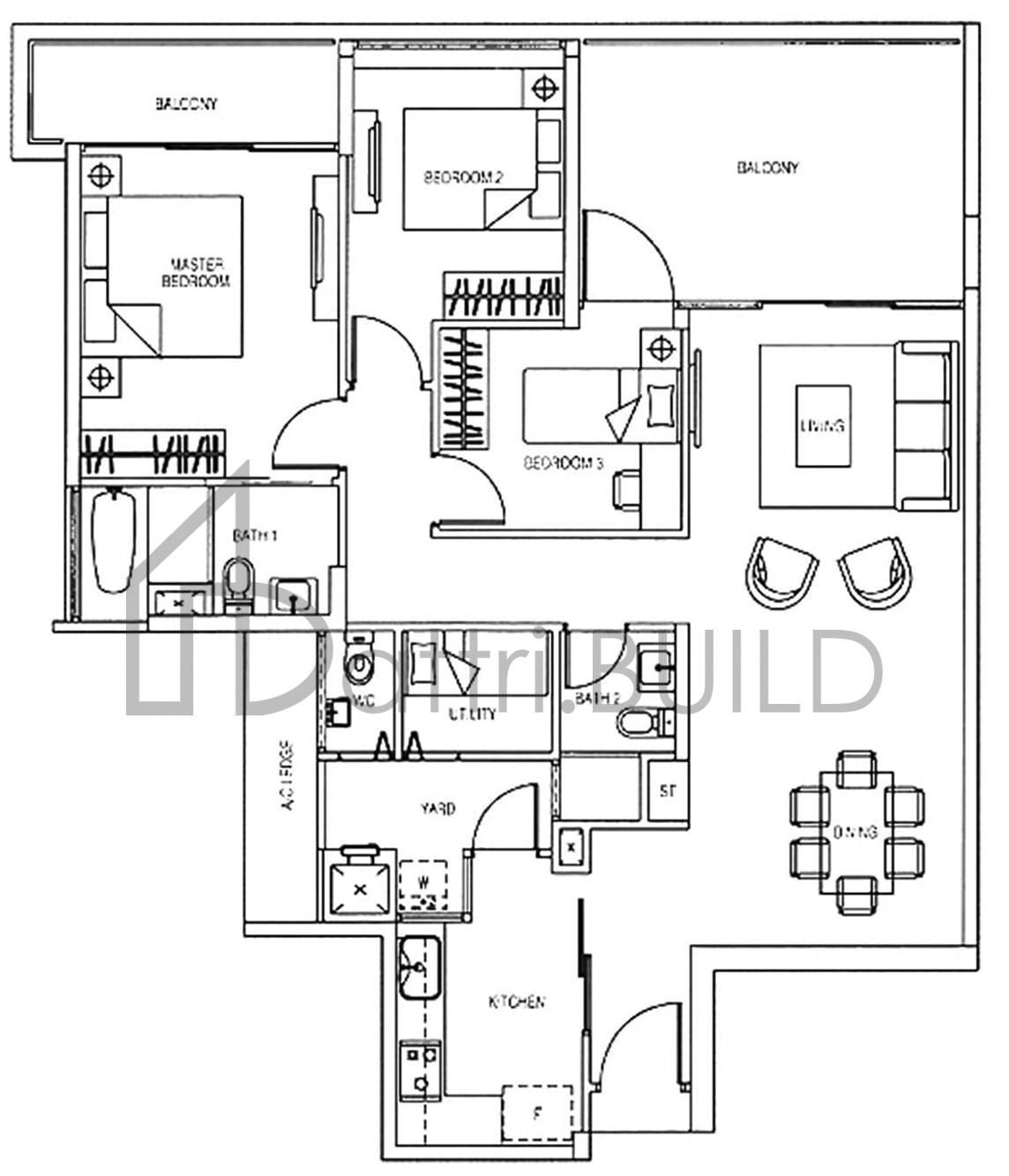 YEWTEE RESIDENCES C1-R floorplan (watermarked)