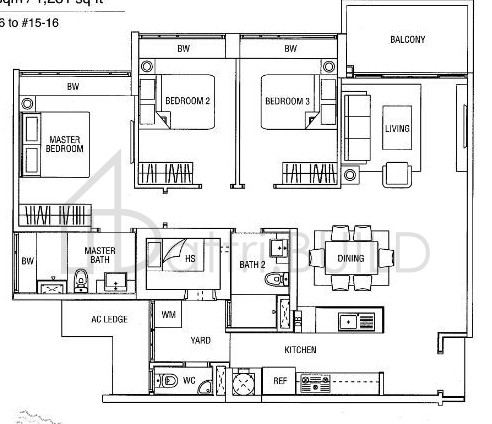 WATERFRONT WAVES B4 floorplan (watermarked)