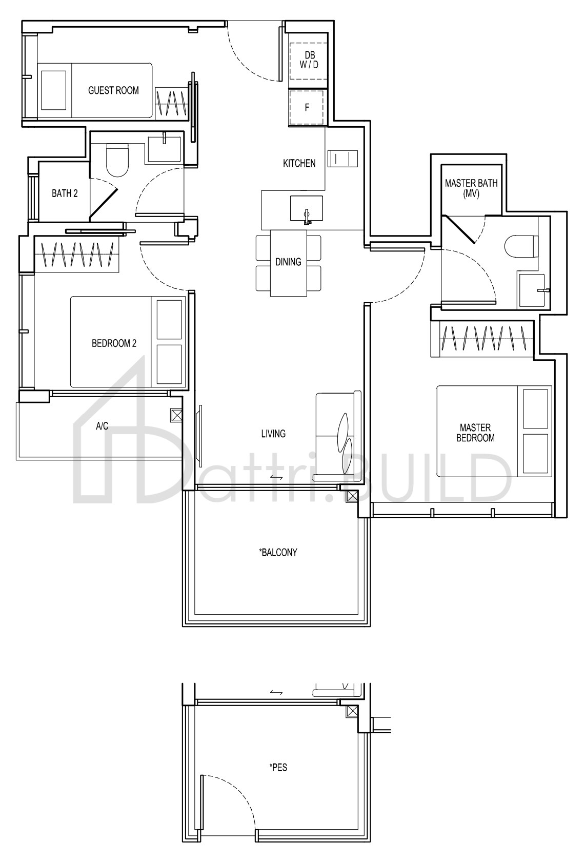 VIEW AT KISMIS C2-G floorplan (watermarked)