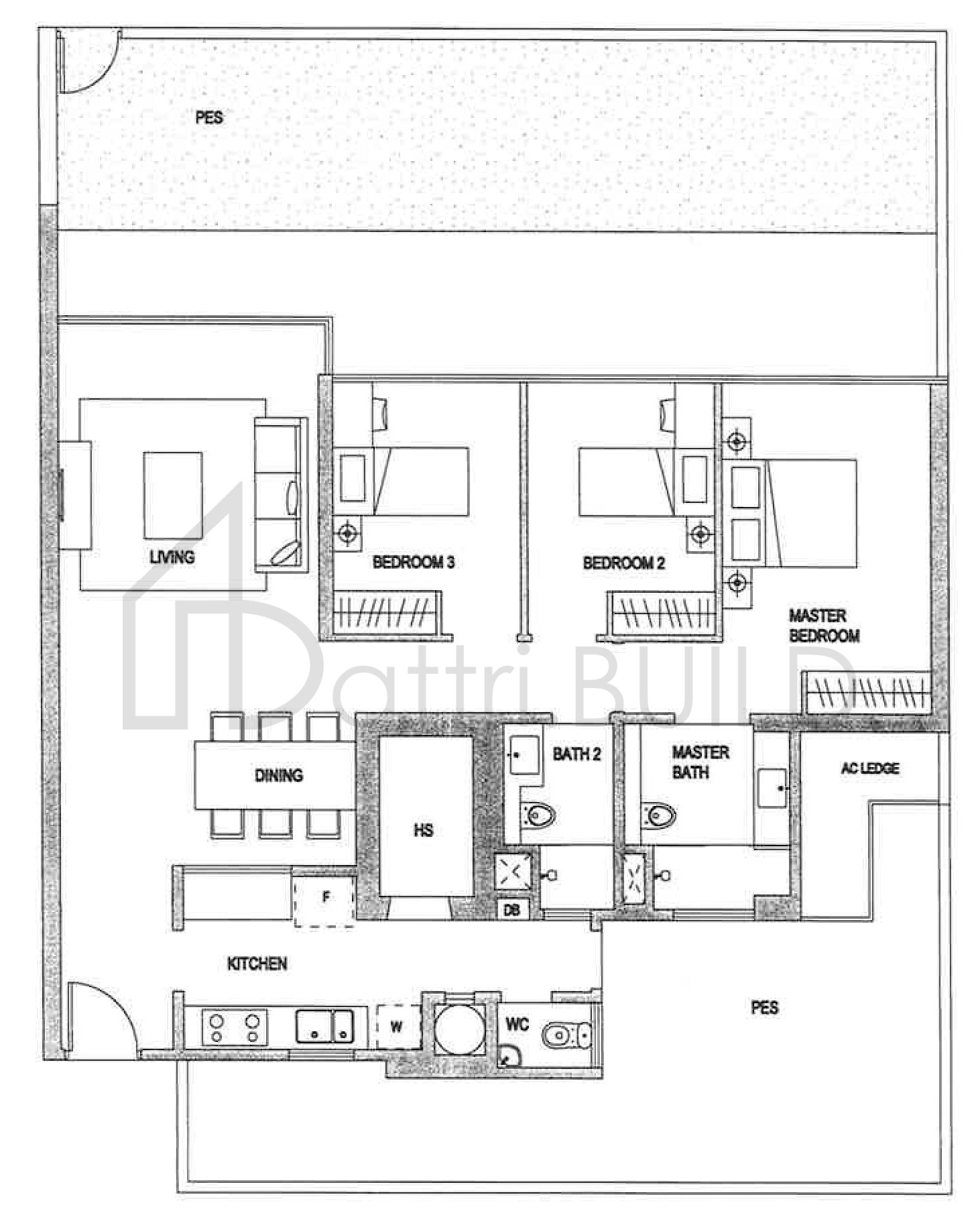 THE MINTON D1b(P7) floorplan (watermarked)