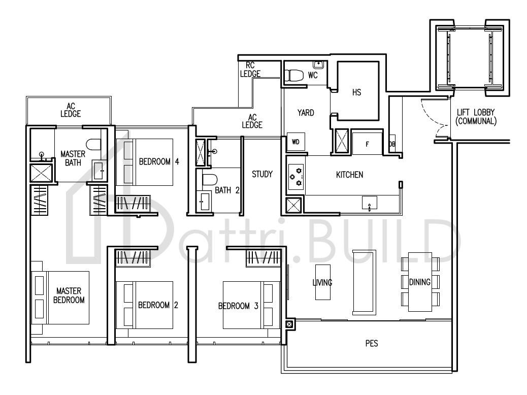 THE COMMODORE D3a floorplan (watermarked)