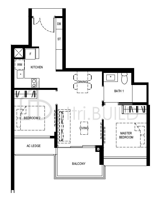 NORMANTON PARK 2BR-CaR floorplan (watermarked)