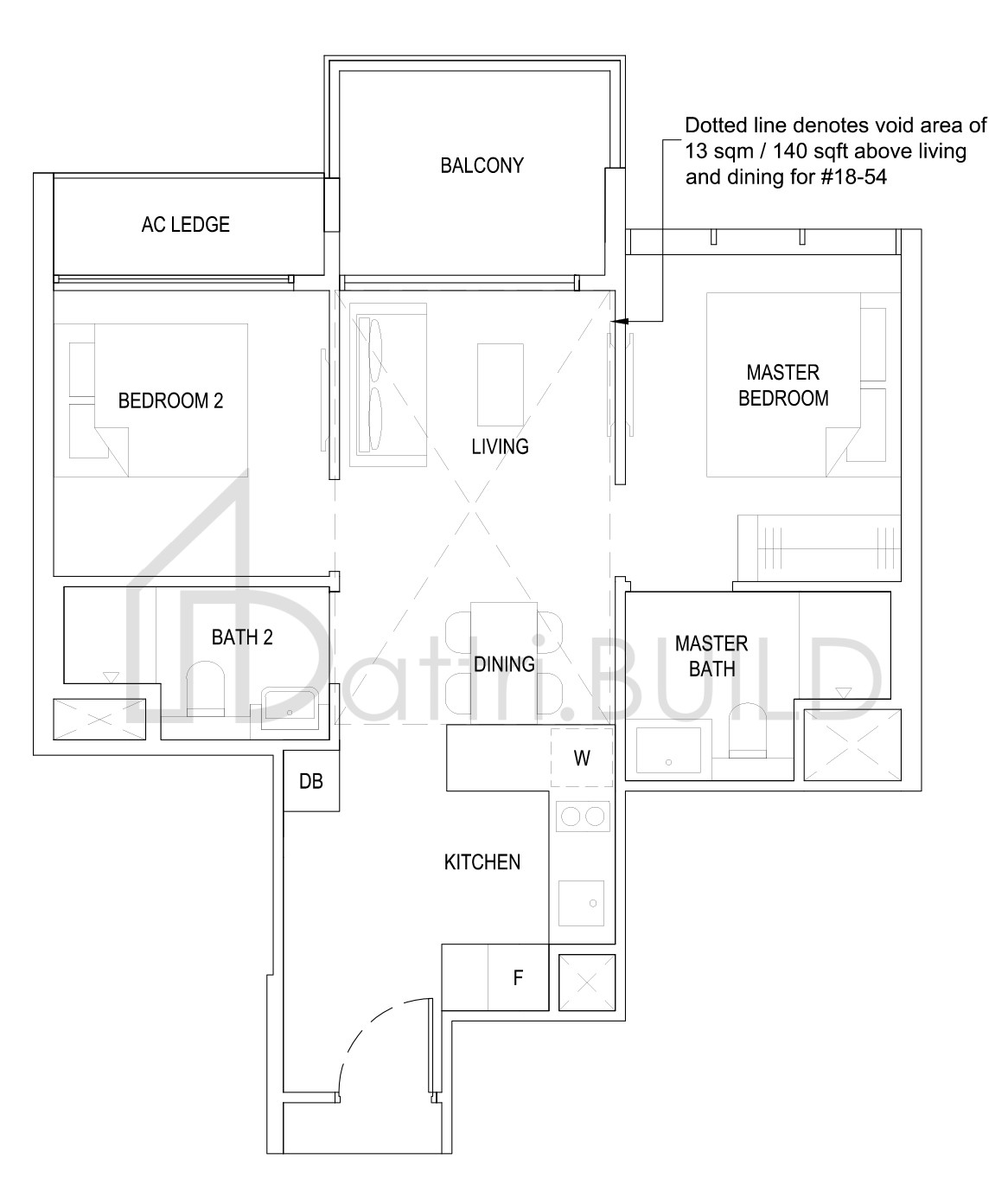 THE FLORENCE RESIDENCES 2D1(PH) floorplan (watermarked)