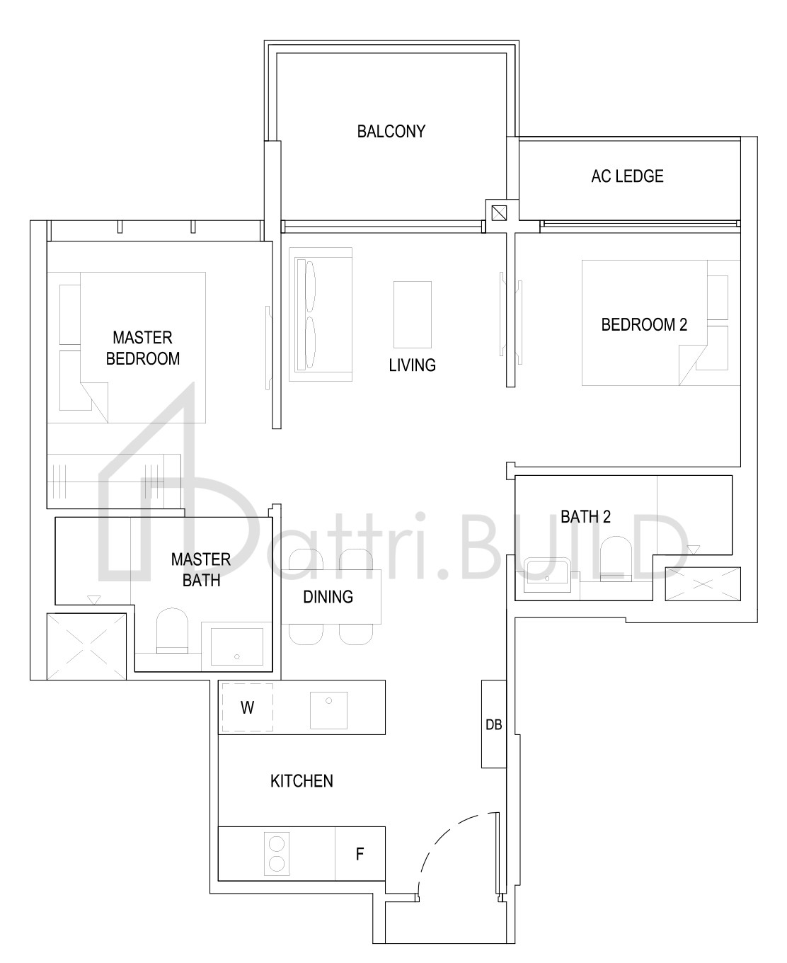 THE FLORENCE RESIDENCES 2D4 floorplan (watermarked)