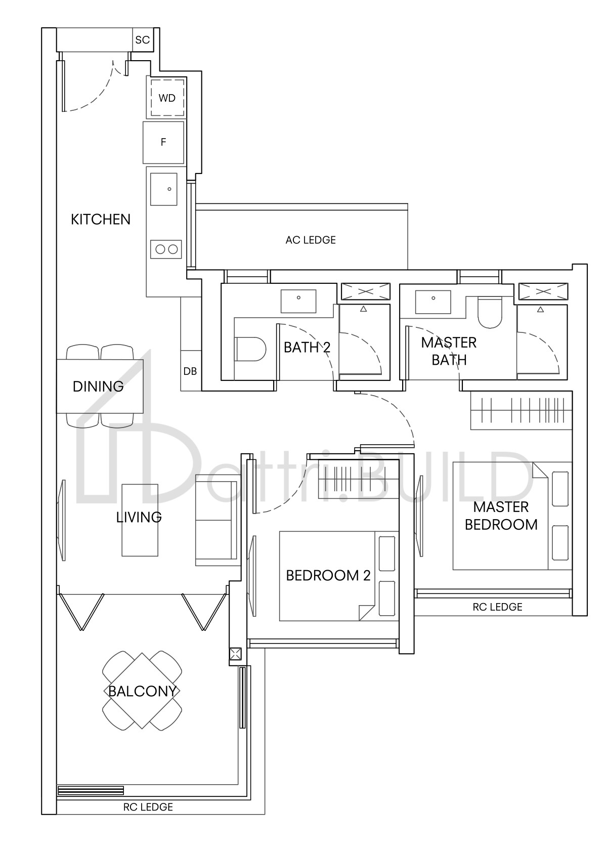 ONE HOLLAND VILLAGE RESIDENCES B3 floorplan (watermarked)