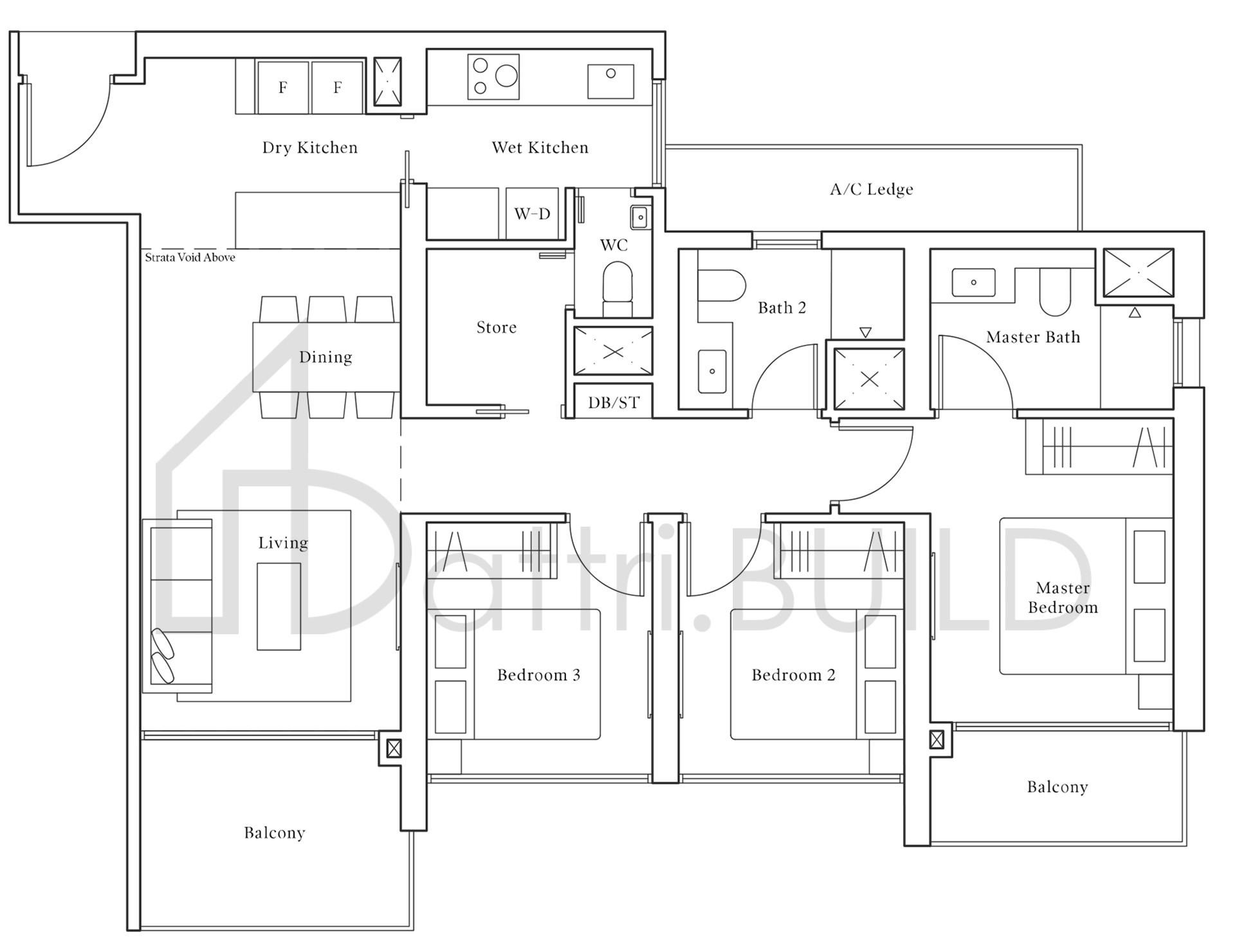AVENUE SOUTH RESIDENCE CP1-PH floorplan (watermarked)