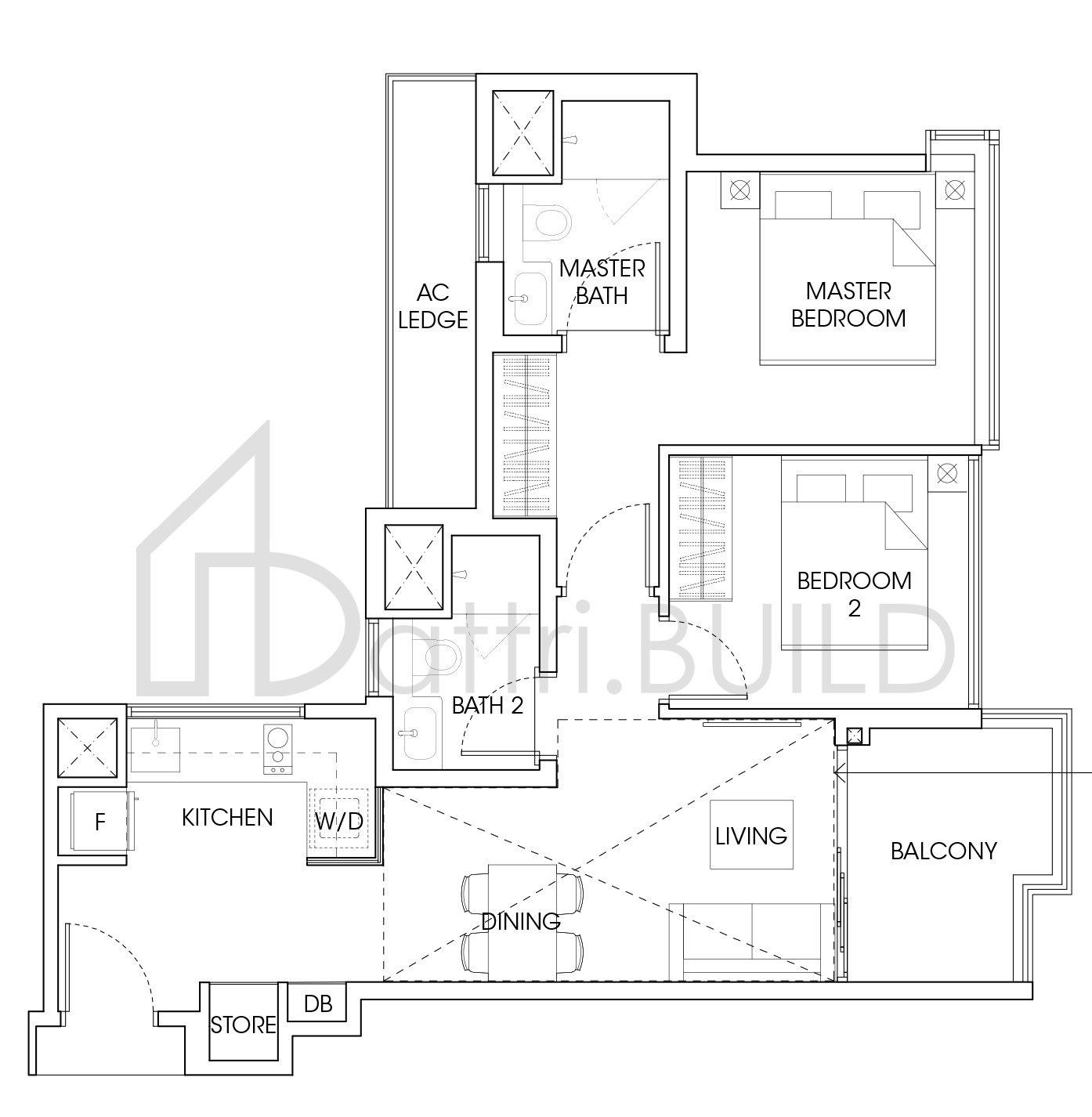 THE ANTARES B2 floorplan (watermarked)