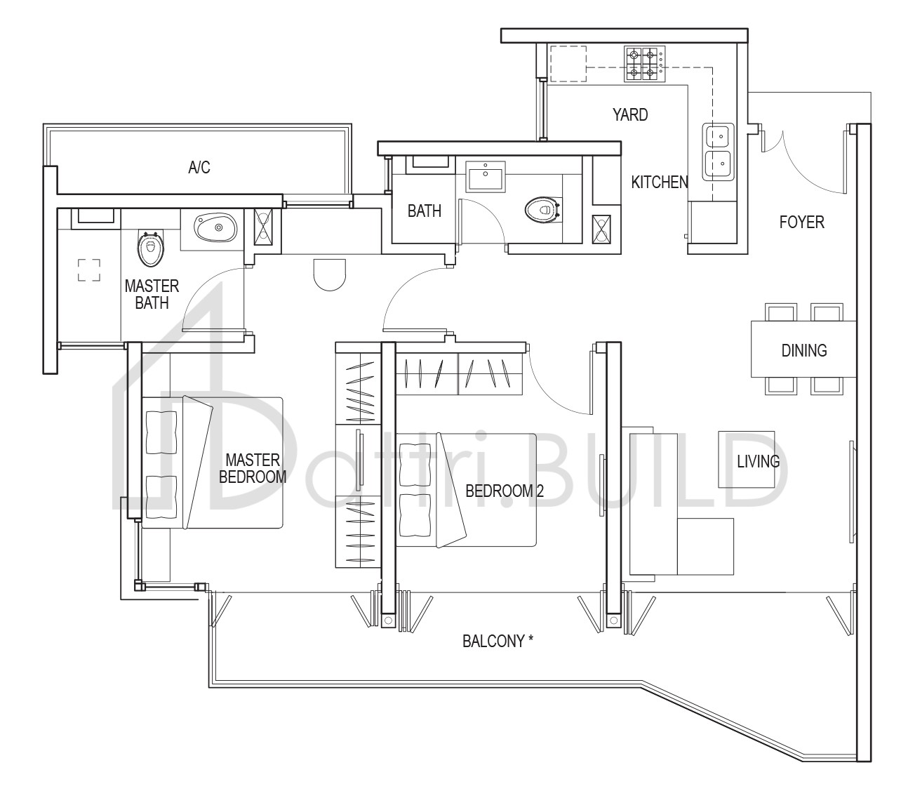 KALLANG RIVERSIDE 2B-1 floorplan (watermarked)