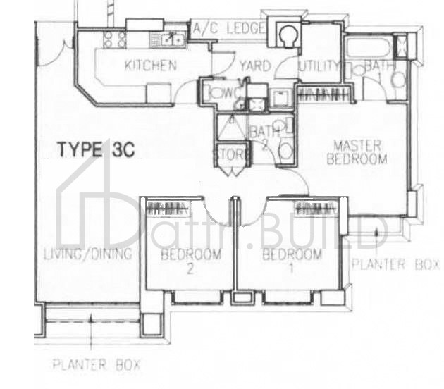 THE GARDENS AT BISHAN 3C floorplan (watermarked)