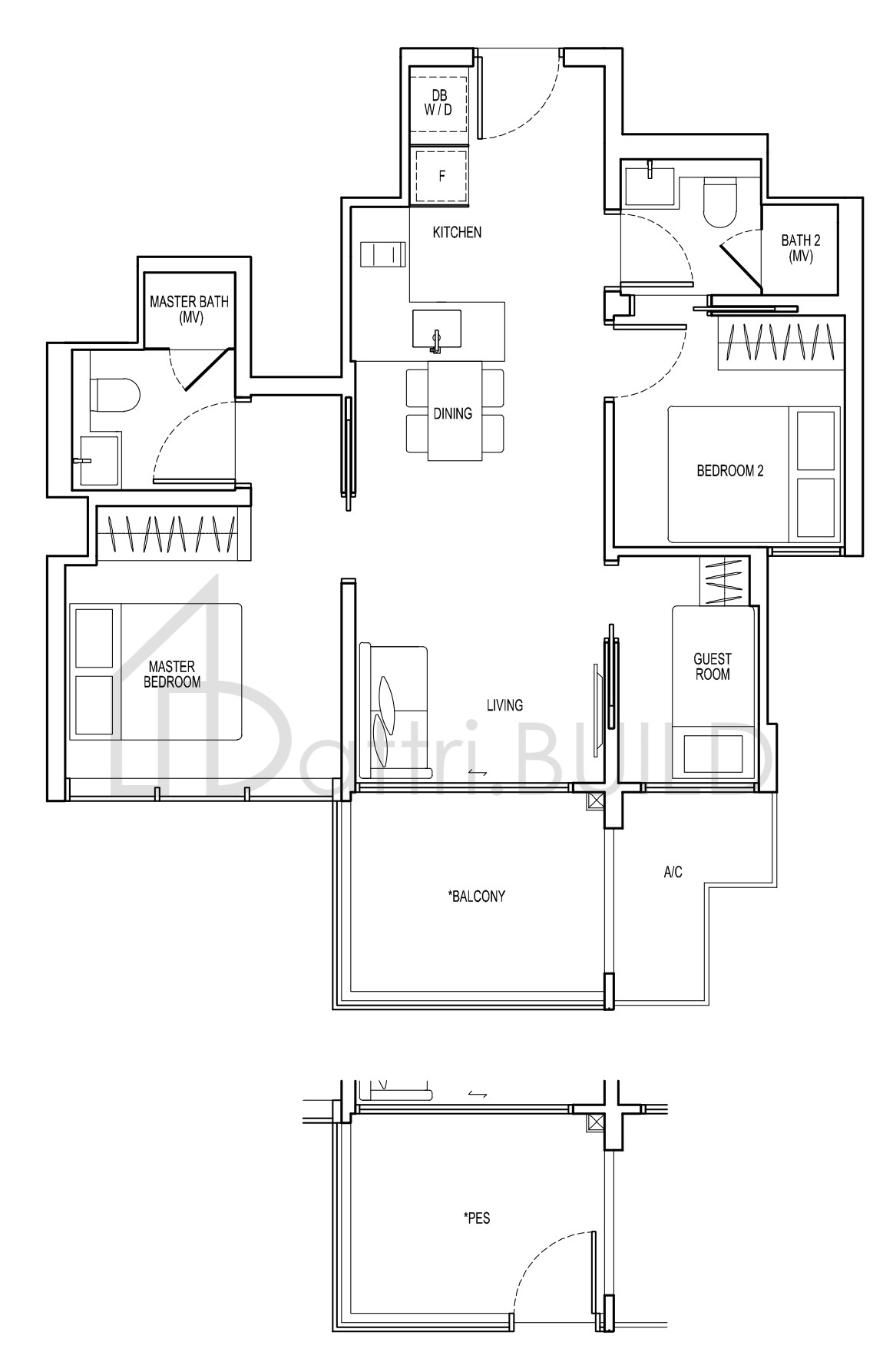 VIEW AT KISMIS C6 floorplan (watermarked)