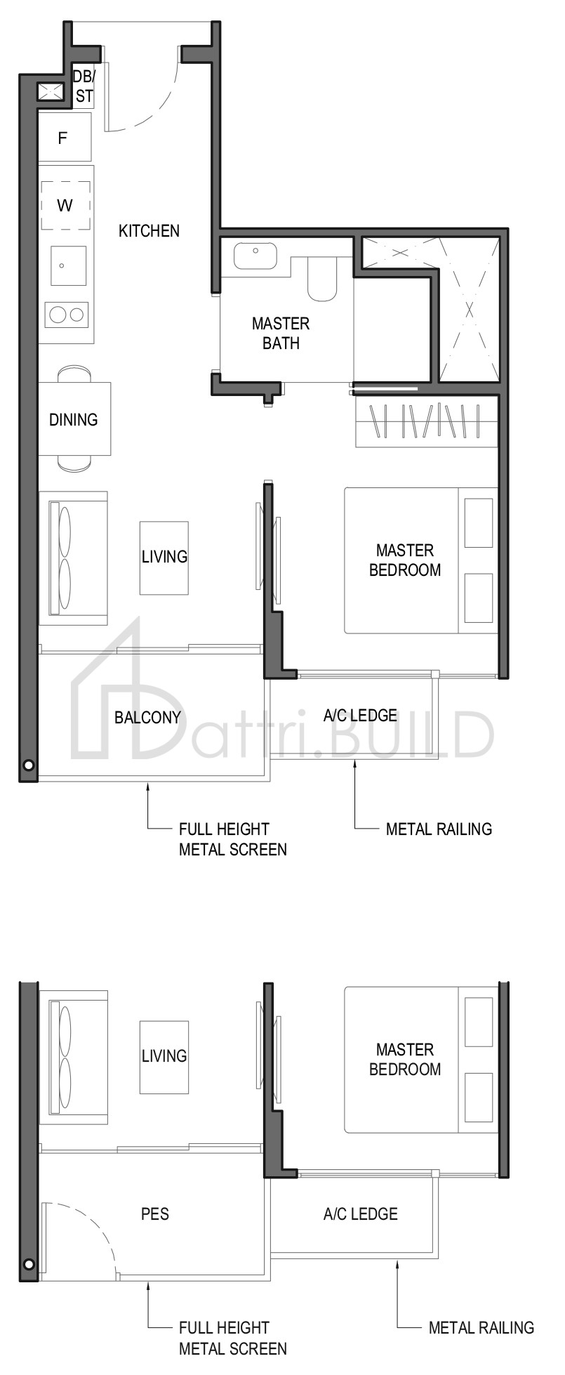 PARC KOMO 1B1 floorplan (watermarked)