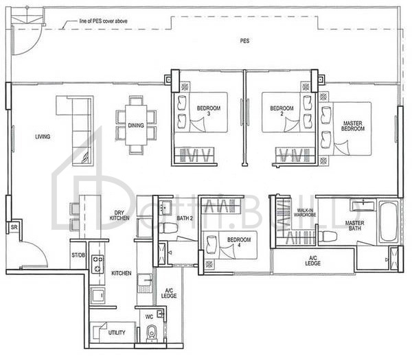 RIVERPARC RESIDENCE D2p floorplan (watermarked)