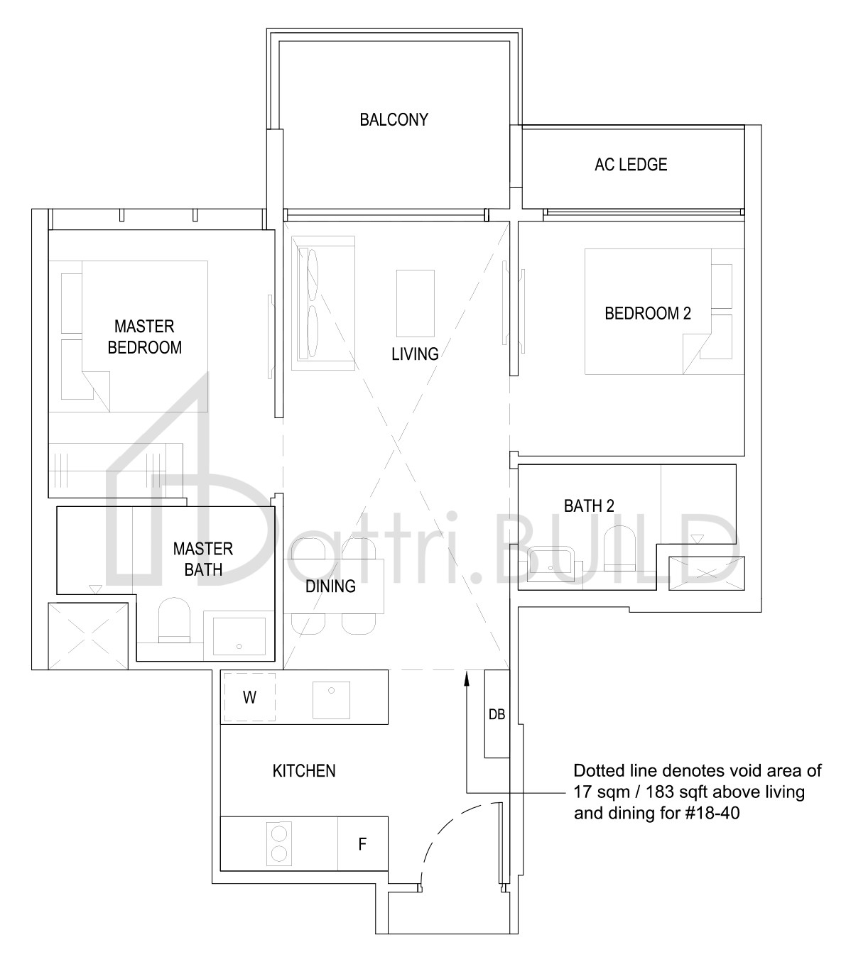 THE FLORENCE RESIDENCES 2D4(PH) floorplan (watermarked)