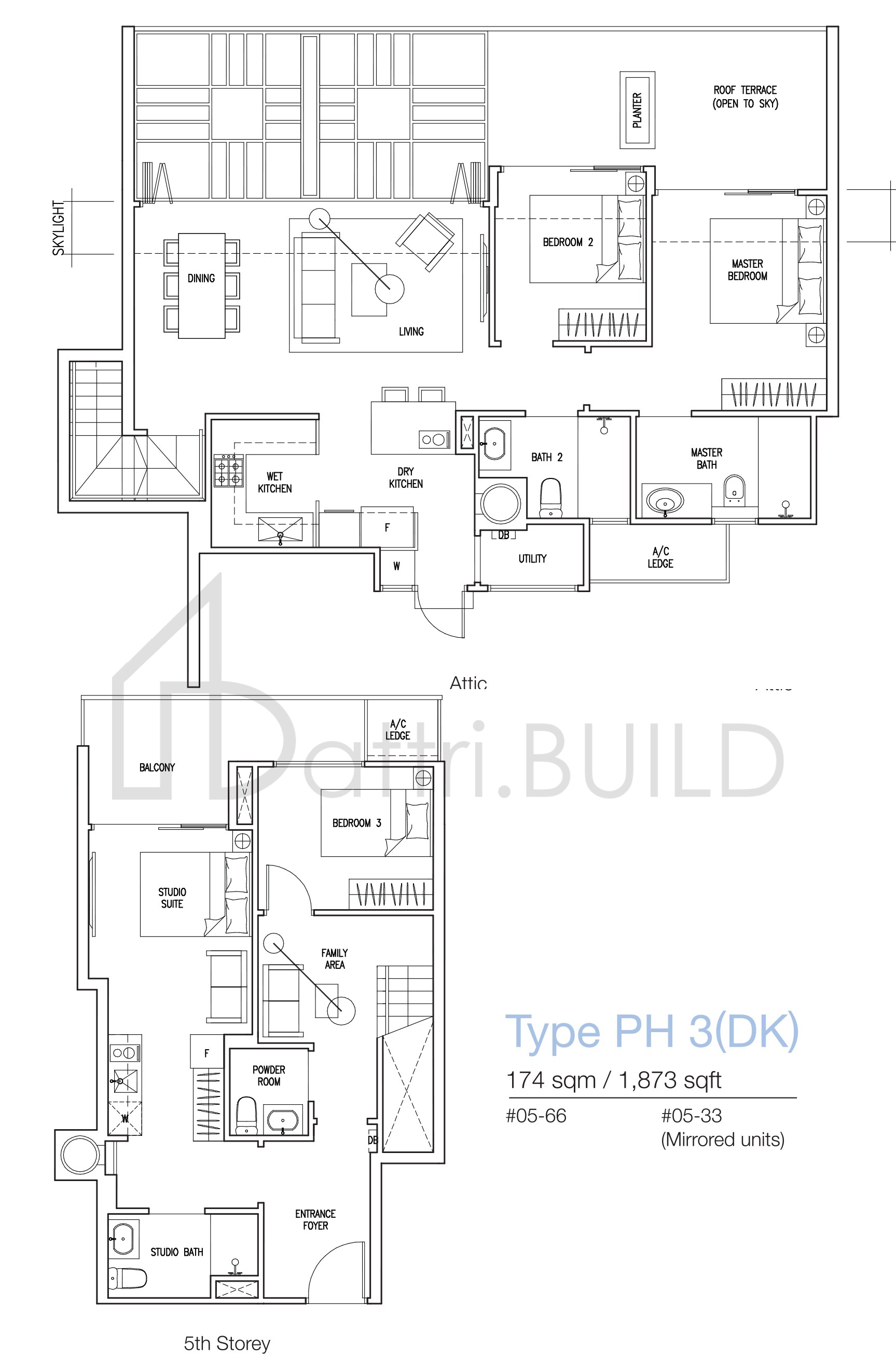 THE NAUTICAL PH3(DK) floorplan (watermarked)
