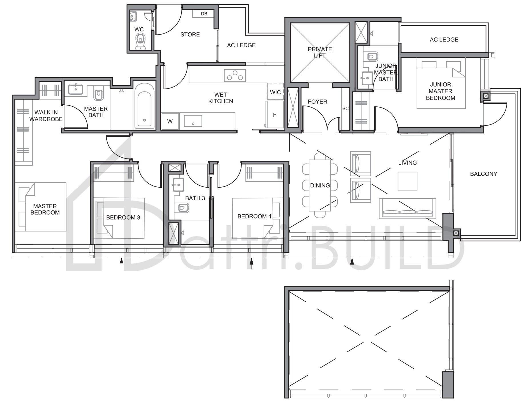 PARC CLEMATIS 4BR-P3H floorplan (watermarked)