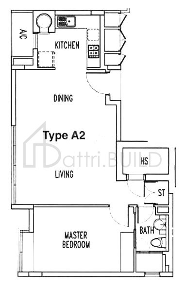 THE WATERINA A2 floorplan (watermarked)