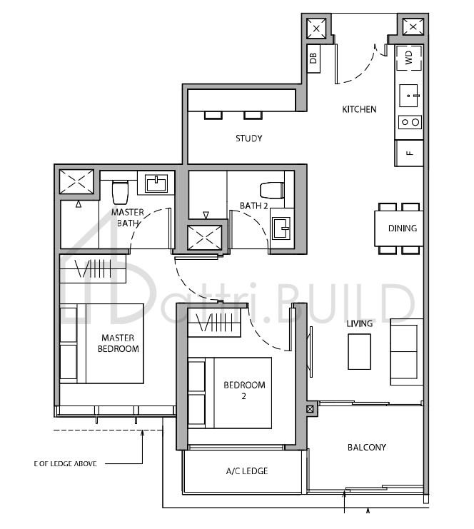 DAIRY FARM RESIDENCES 2C1 floorplan (watermarked)
