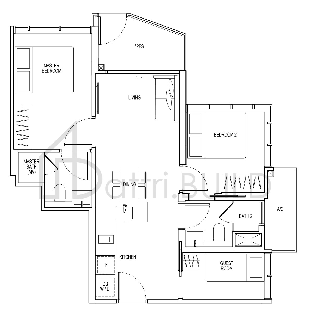 VIEW AT KISMIS C1a-G floorplan (watermarked)