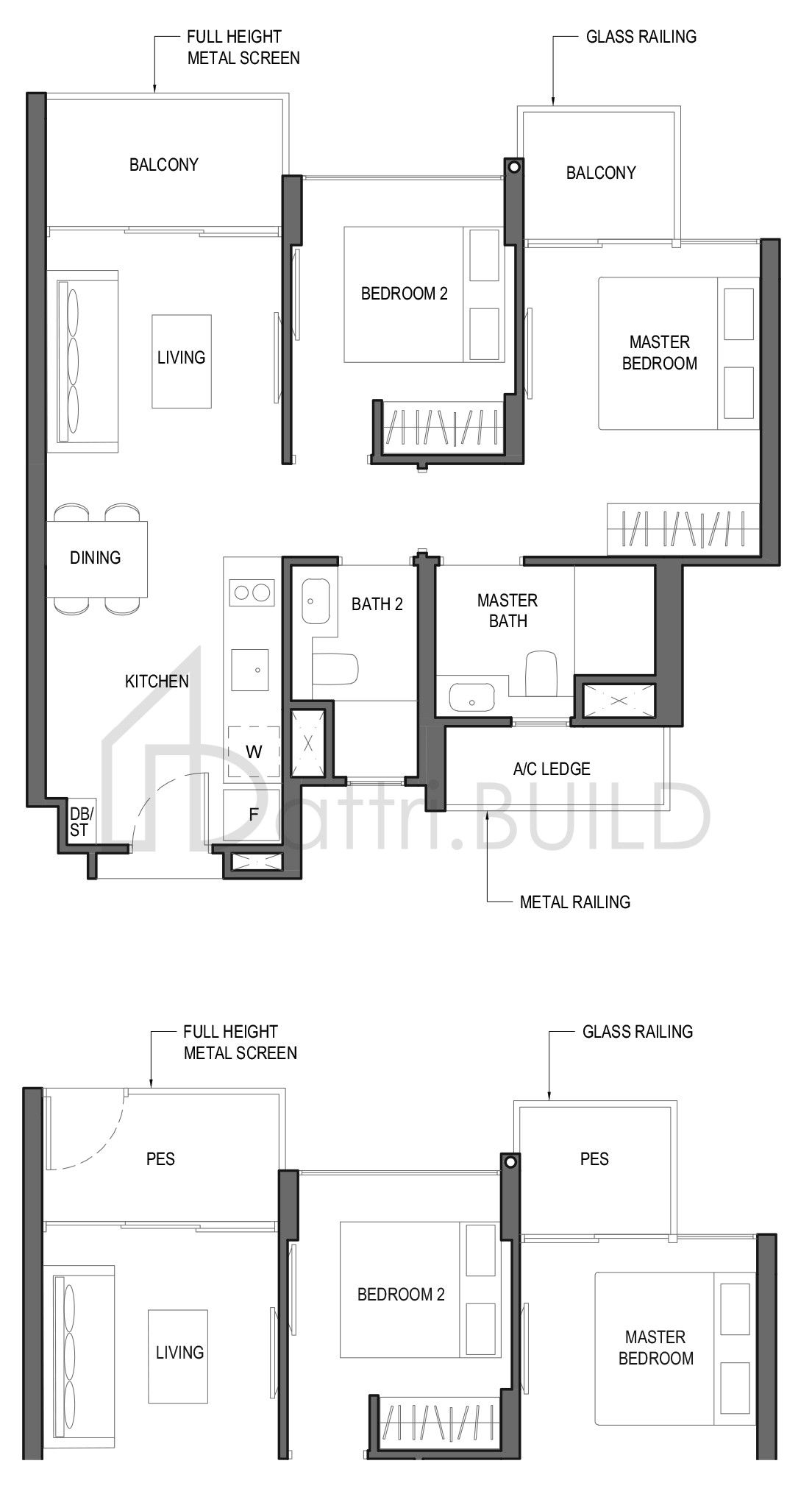 PARC KOMO 2D4-P floorplan (watermarked)