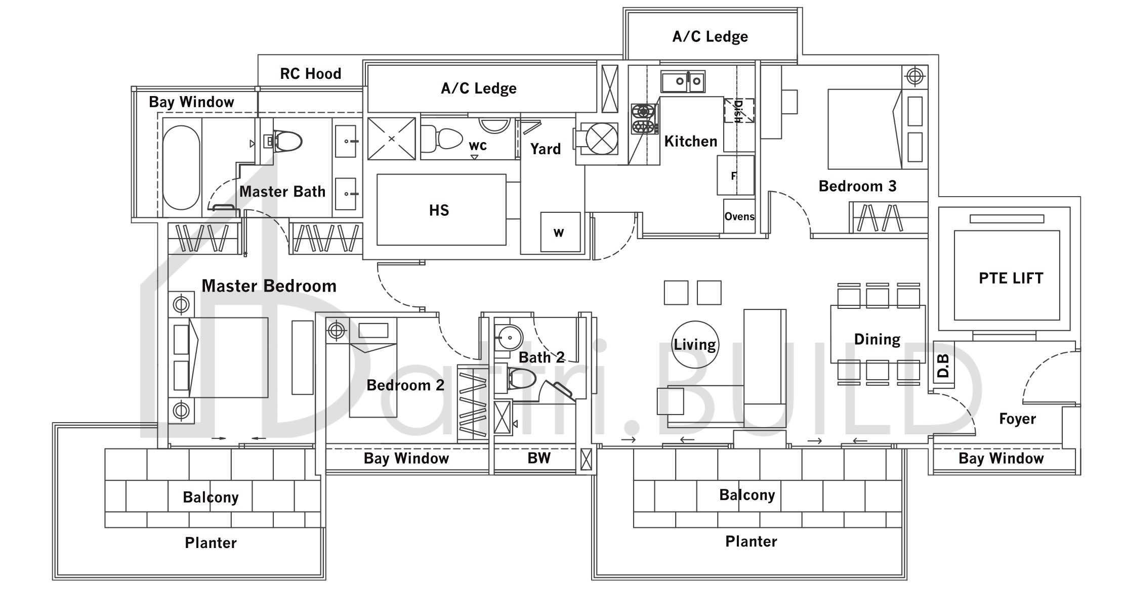 PARC CENTENNIAL A1 floorplan (watermarked)