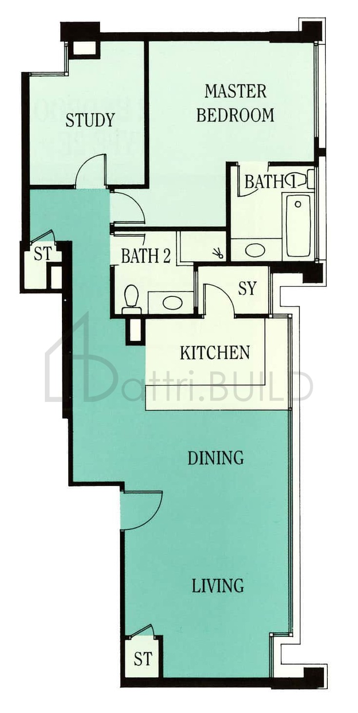 UE SQUARE 2D1 floorplan (watermarked)