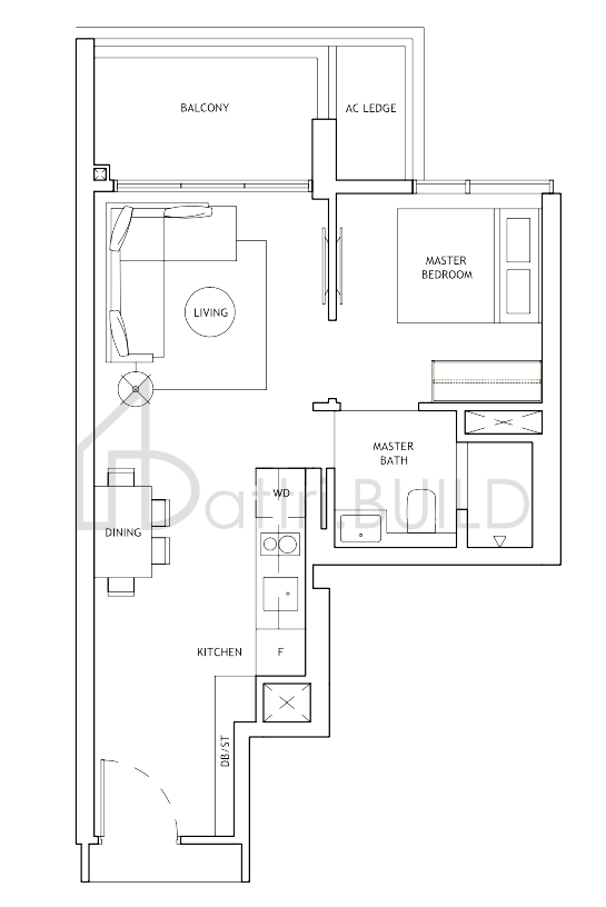 THE LANDMARK A1 floorplan (watermarked)