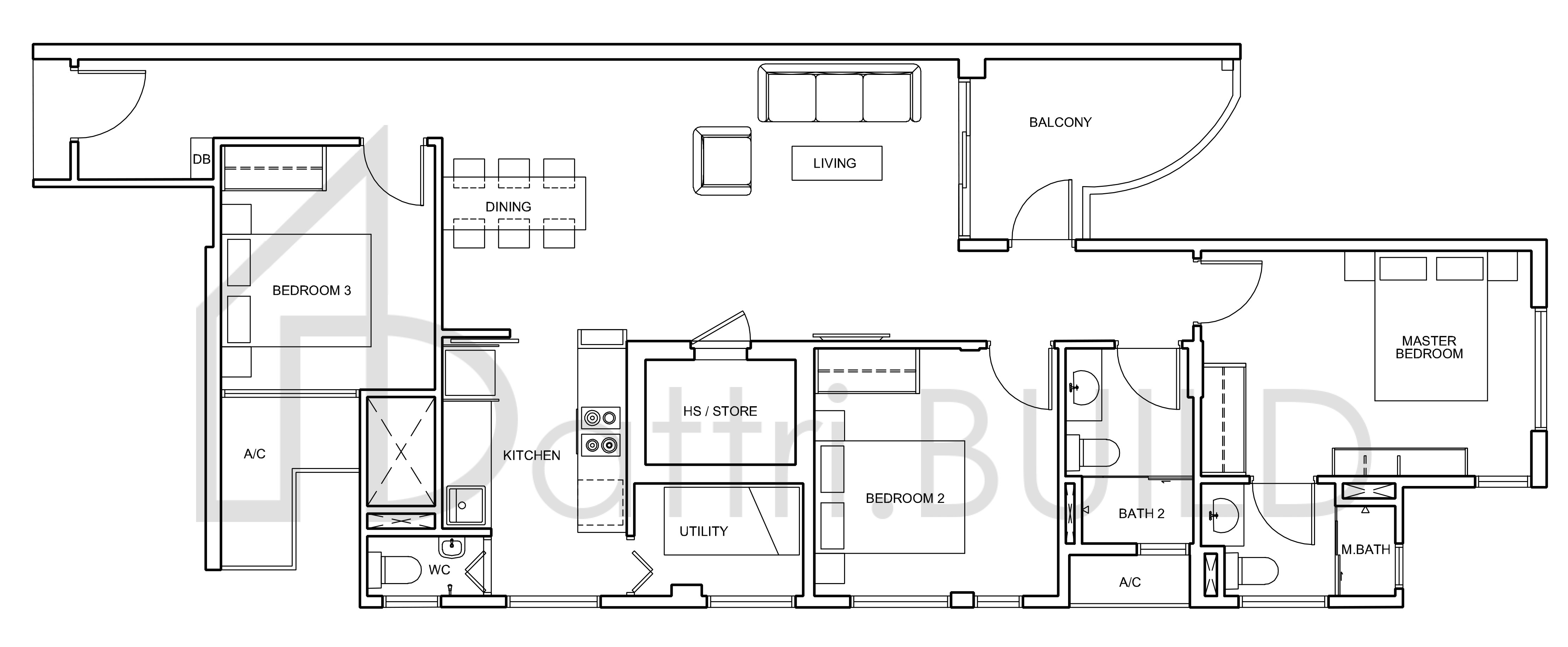 SERAYA RESIDENCES D1a floorplan (watermarked)