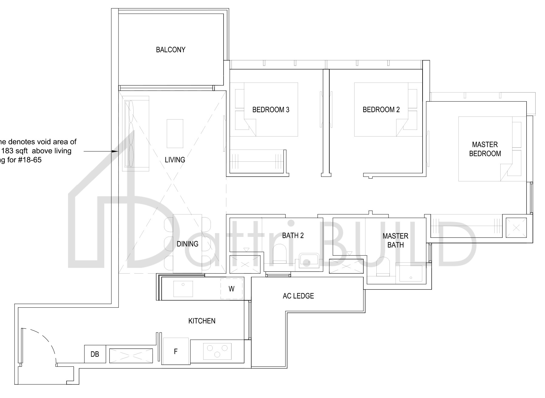 THE FLORENCE RESIDENCES 3C6(PH) floorplan (watermarked)