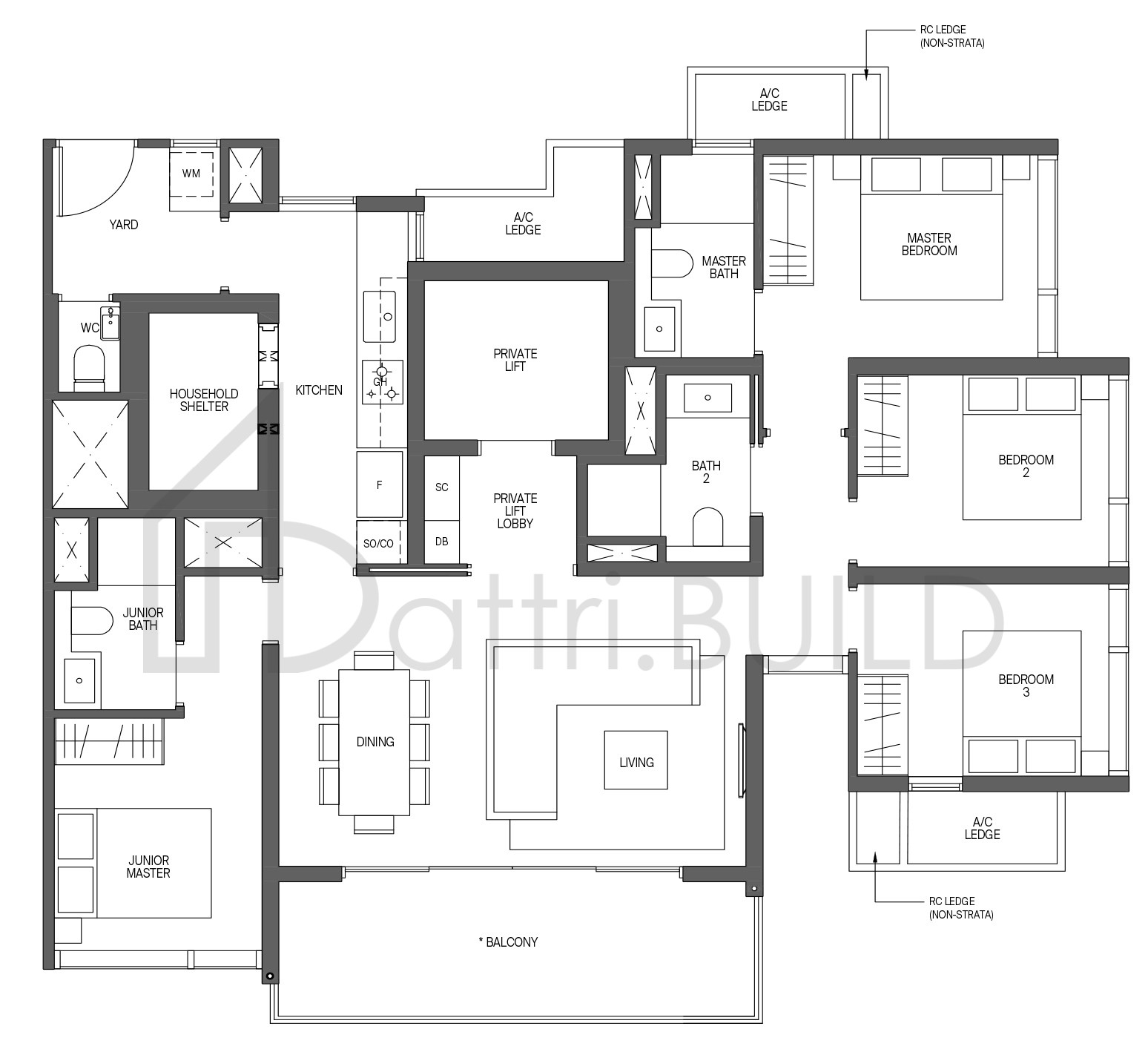 MIDTOWN MODERN D1(PL) floorplan (watermarked)