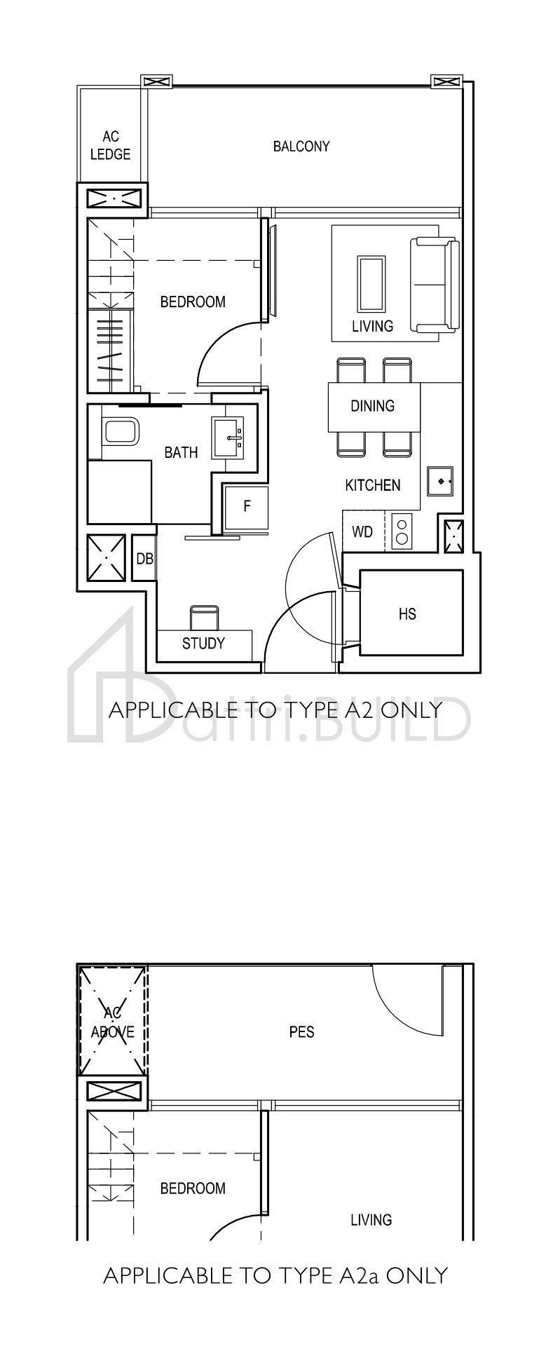 THE CREEK @ BUKIT A2a floorplan (watermarked)