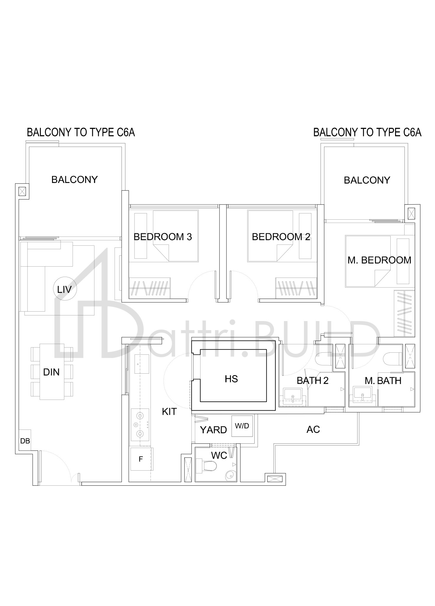 UPTOWN @ FARRER C6A floorplan (watermarked)