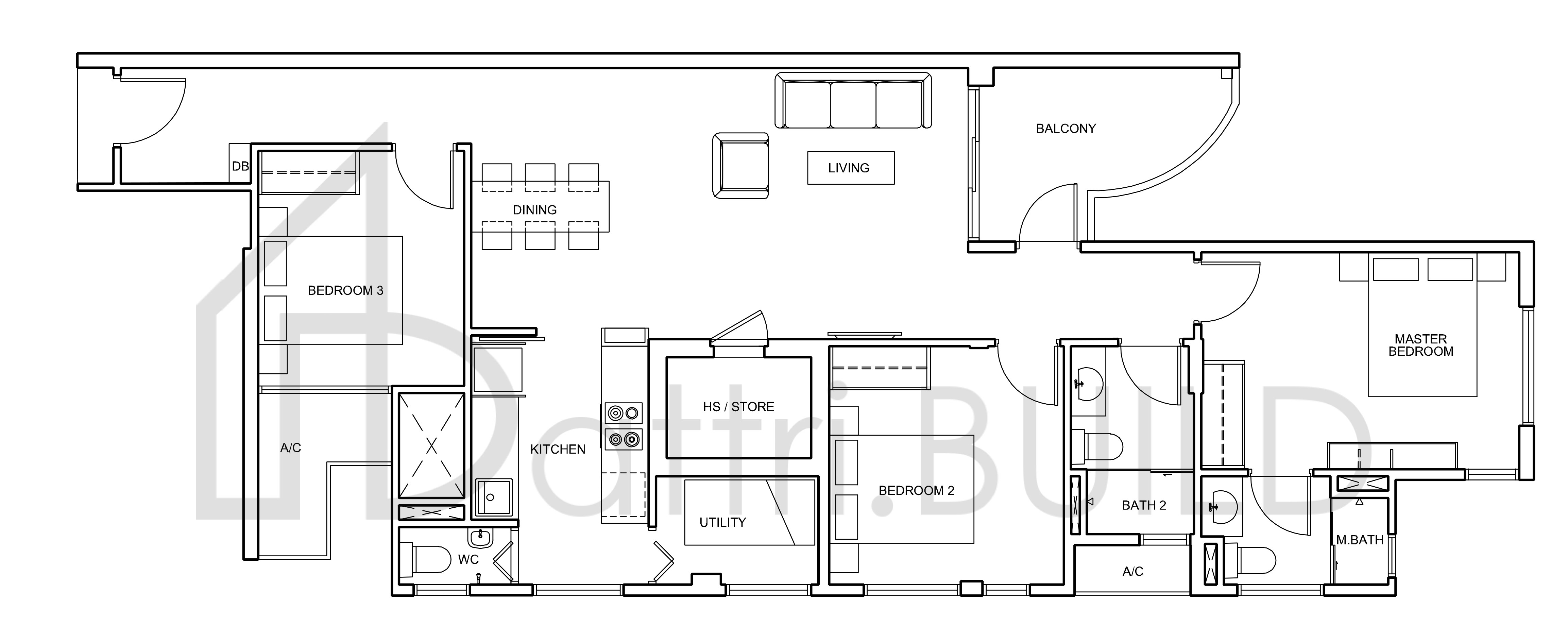 SERAYA RESIDENCES D1 floorplan (watermarked)