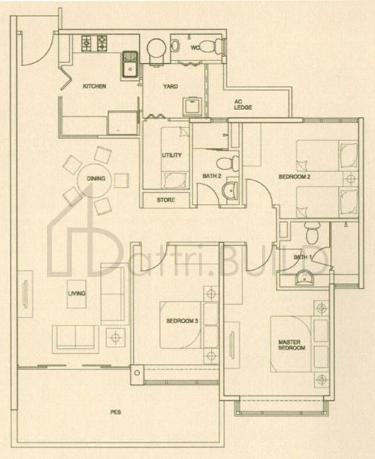 THE RAINTREE C3c-p floorplan (watermarked)