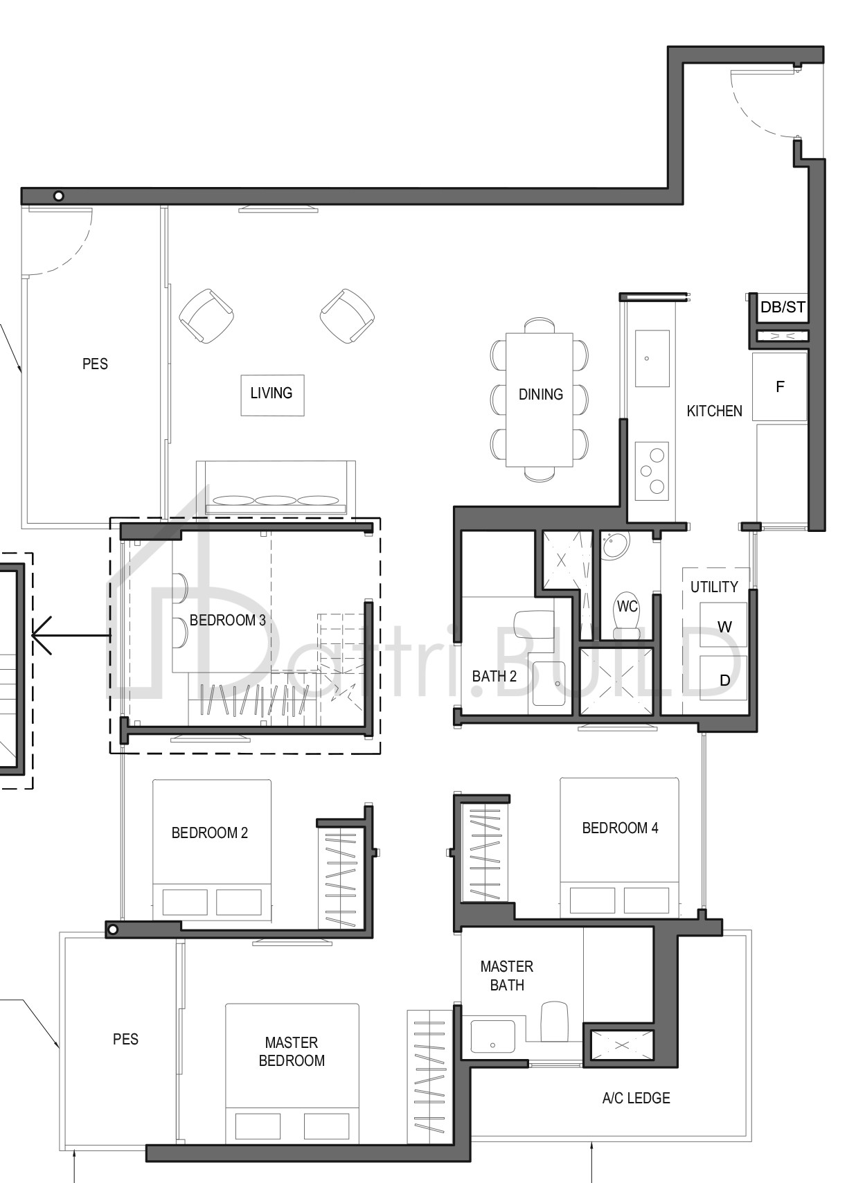 PARC KOMO 4C1b-G floorplan (watermarked)