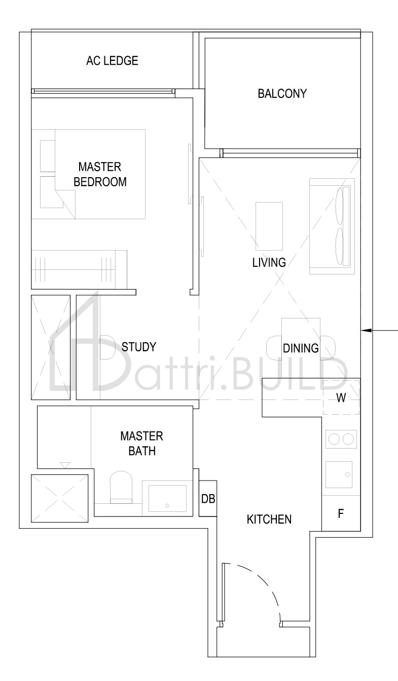 THE FLORENCE RESIDENCES 1S1(PH) floorplan (watermarked)