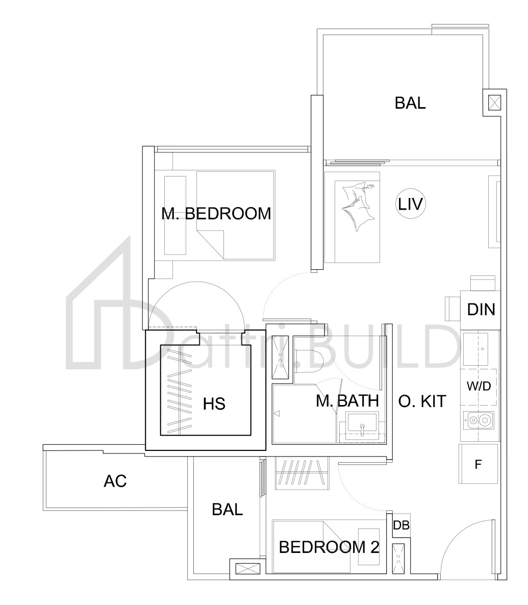 UPTOWN @ FARRER B1 floorplan (watermarked)
