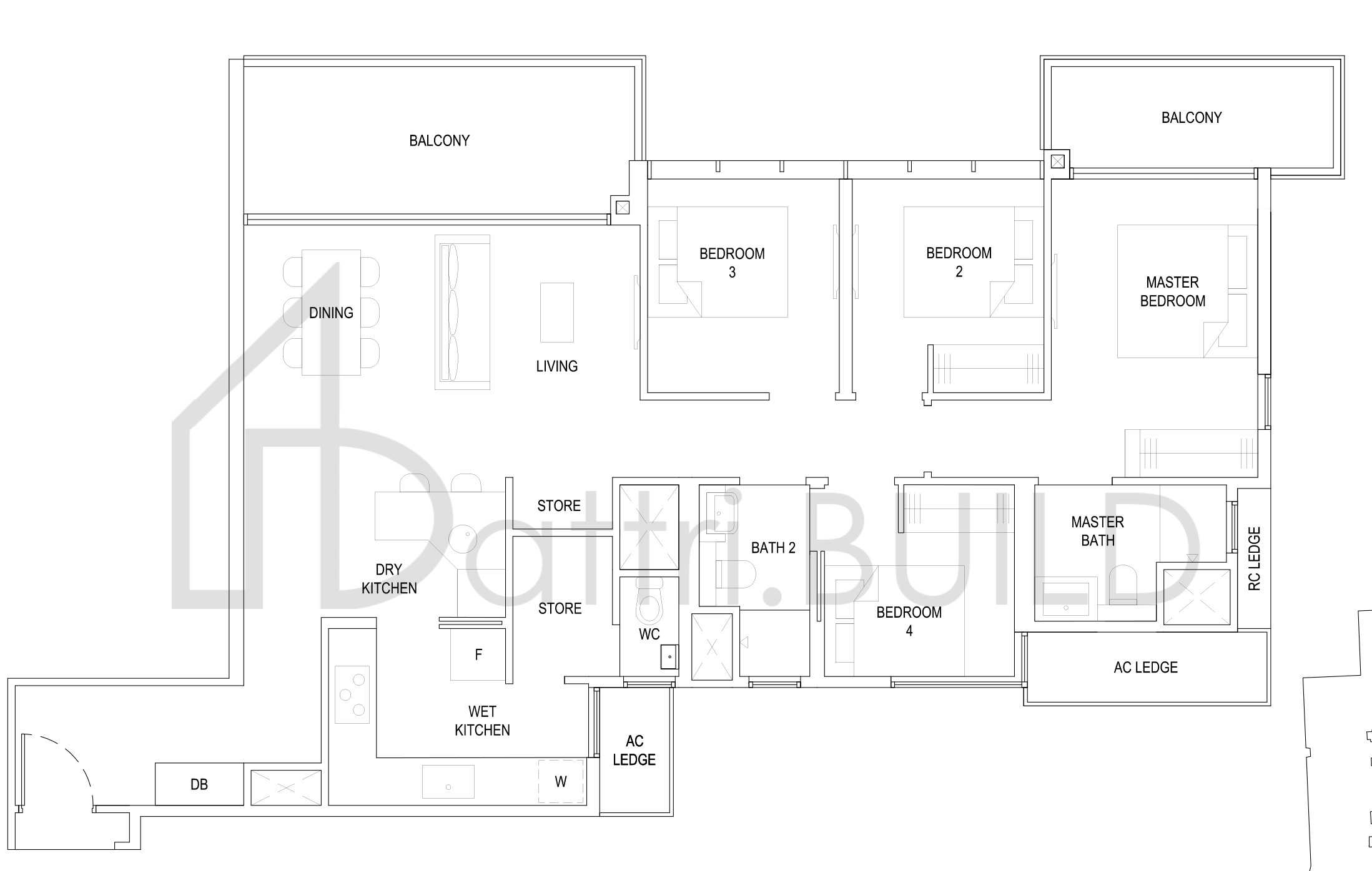 THE FLORENCE RESIDENCES 4C4a(b) floorplan (watermarked)