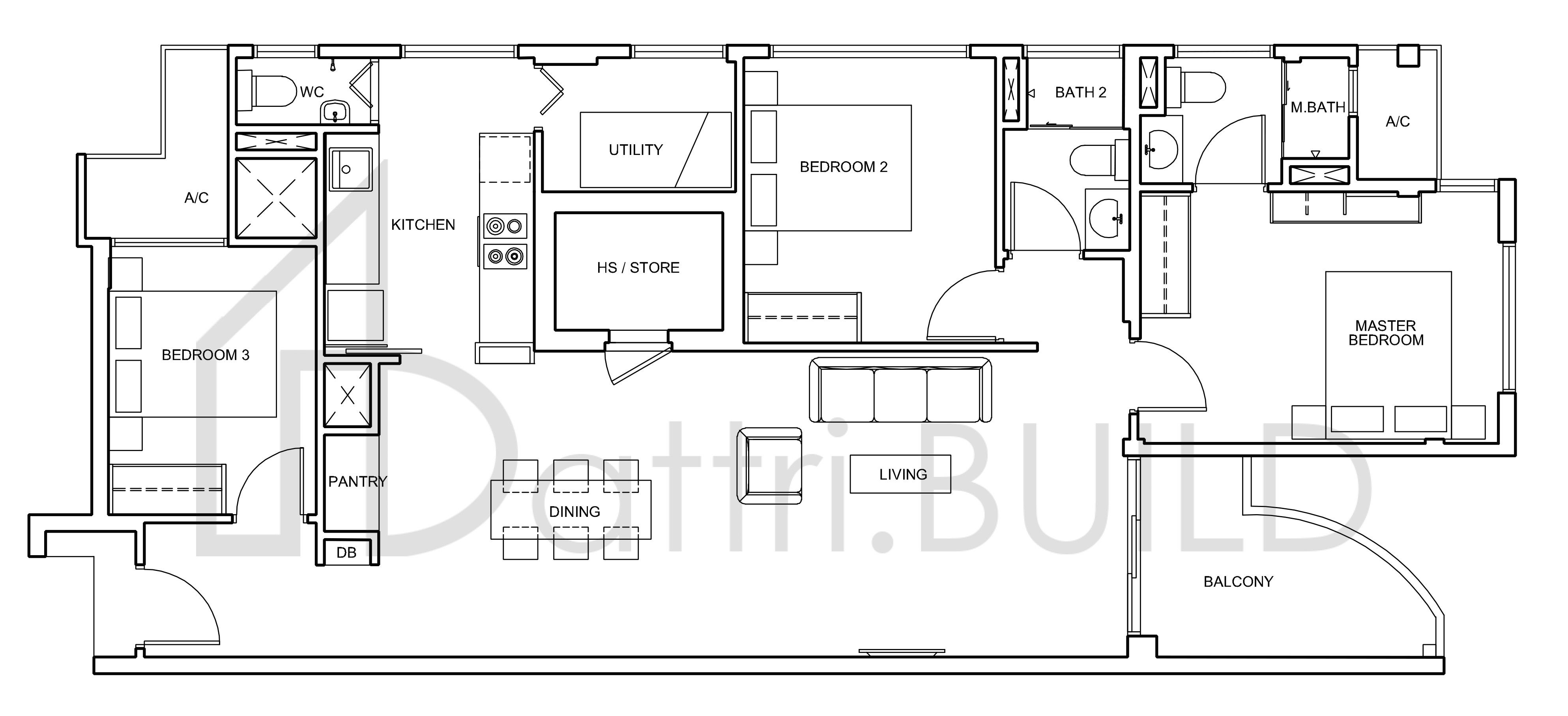 SERAYA RESIDENCES C2 floorplan (watermarked)