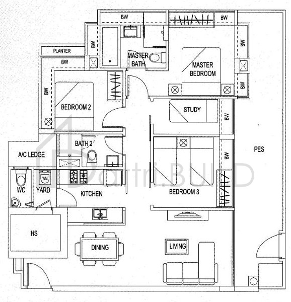 BLUWATERS C1-G floorplan (watermarked)